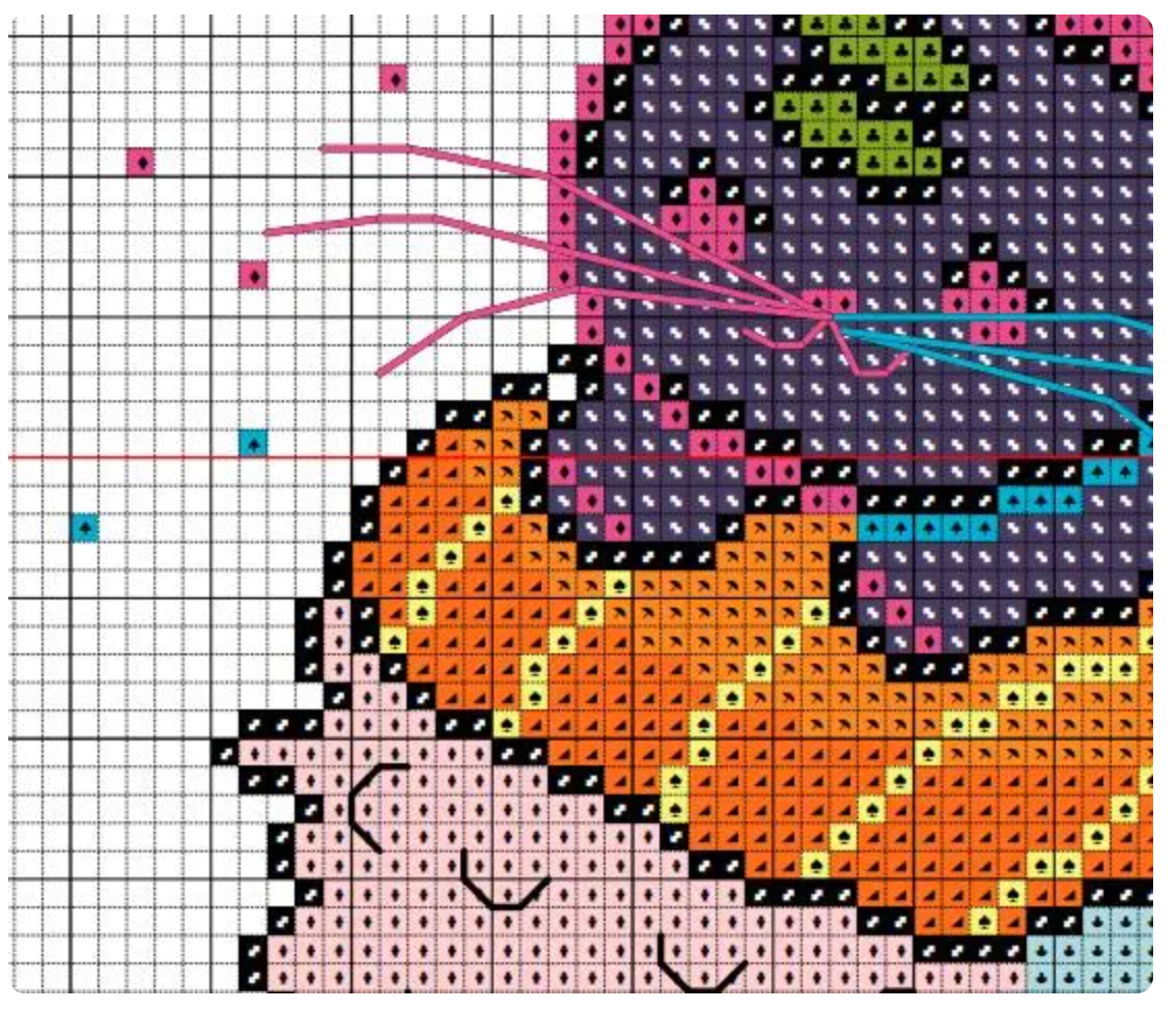 Salmon Nigiri Cat Cross Stitch Pattern