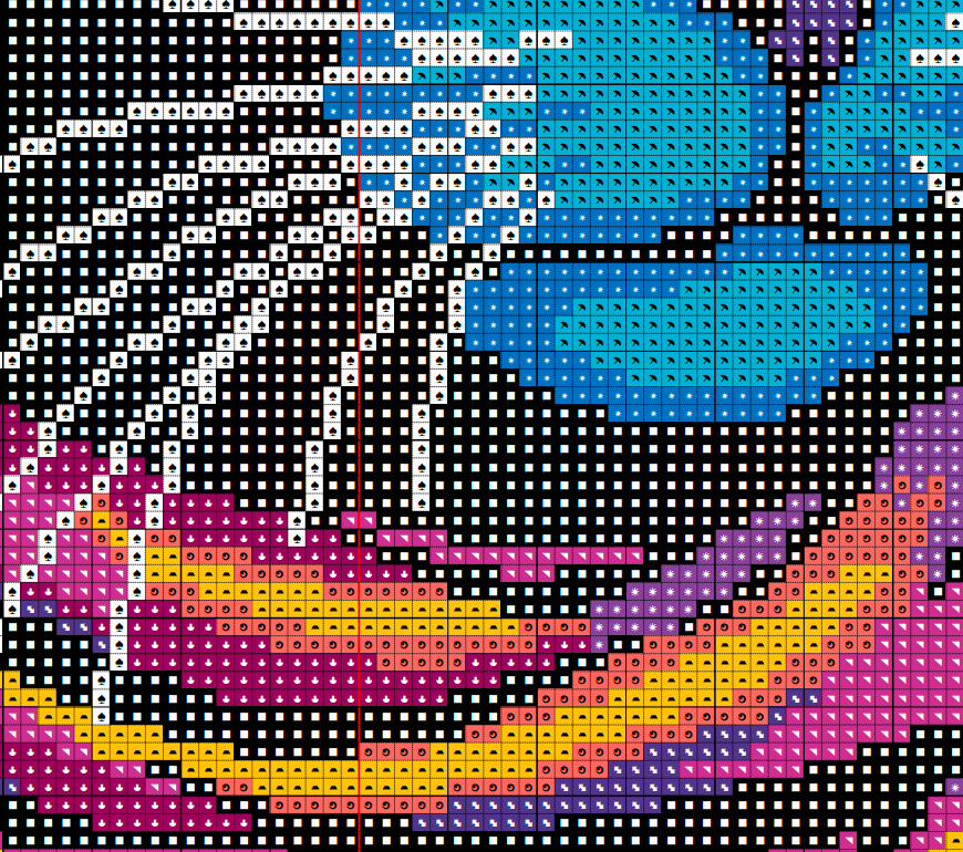 Retro Cool Cats - Disco Fever Neon Cat Cross Stitch Pattern