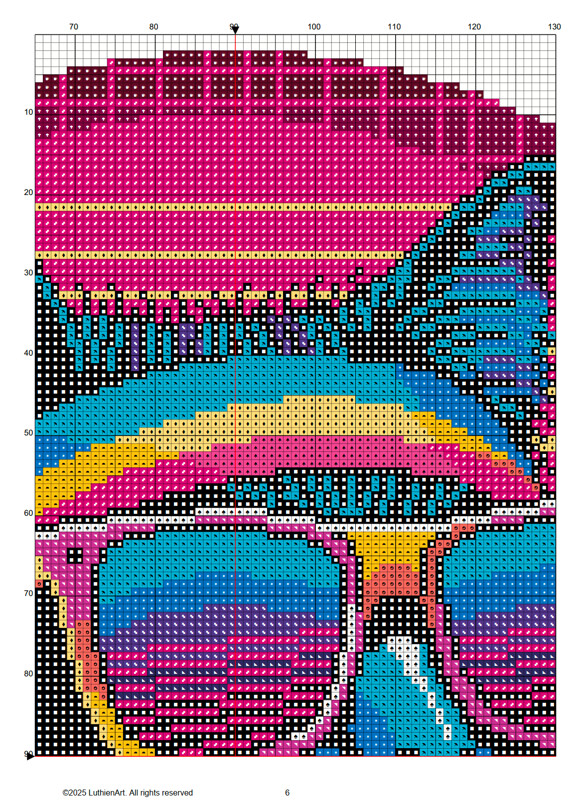 Retro Cool Cats - Disco Fever Neon Cat Cross Stitch Pattern