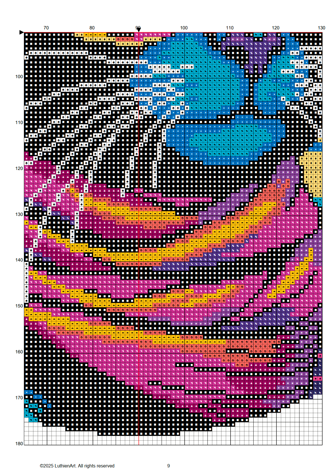 Retro Cool Cats - Disco Fever Neon Cat Cross Stitch Pattern