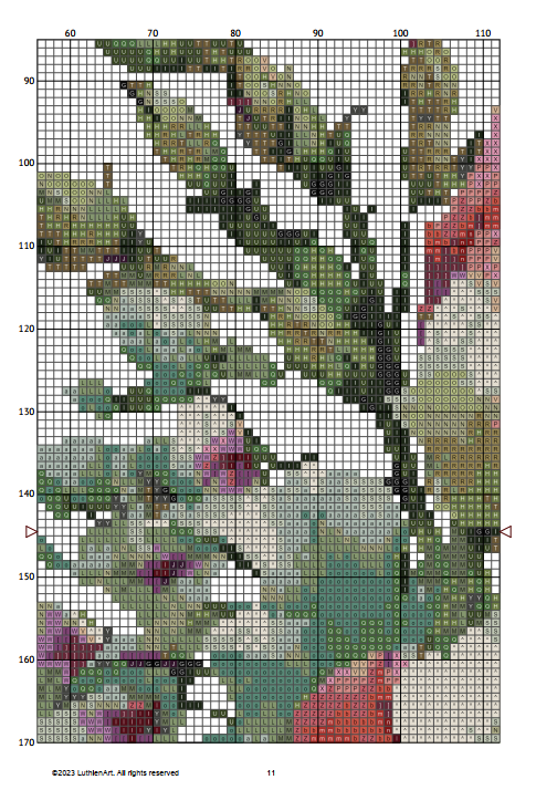 Vintage August Birth Month Flower Cross Stitch Sampler