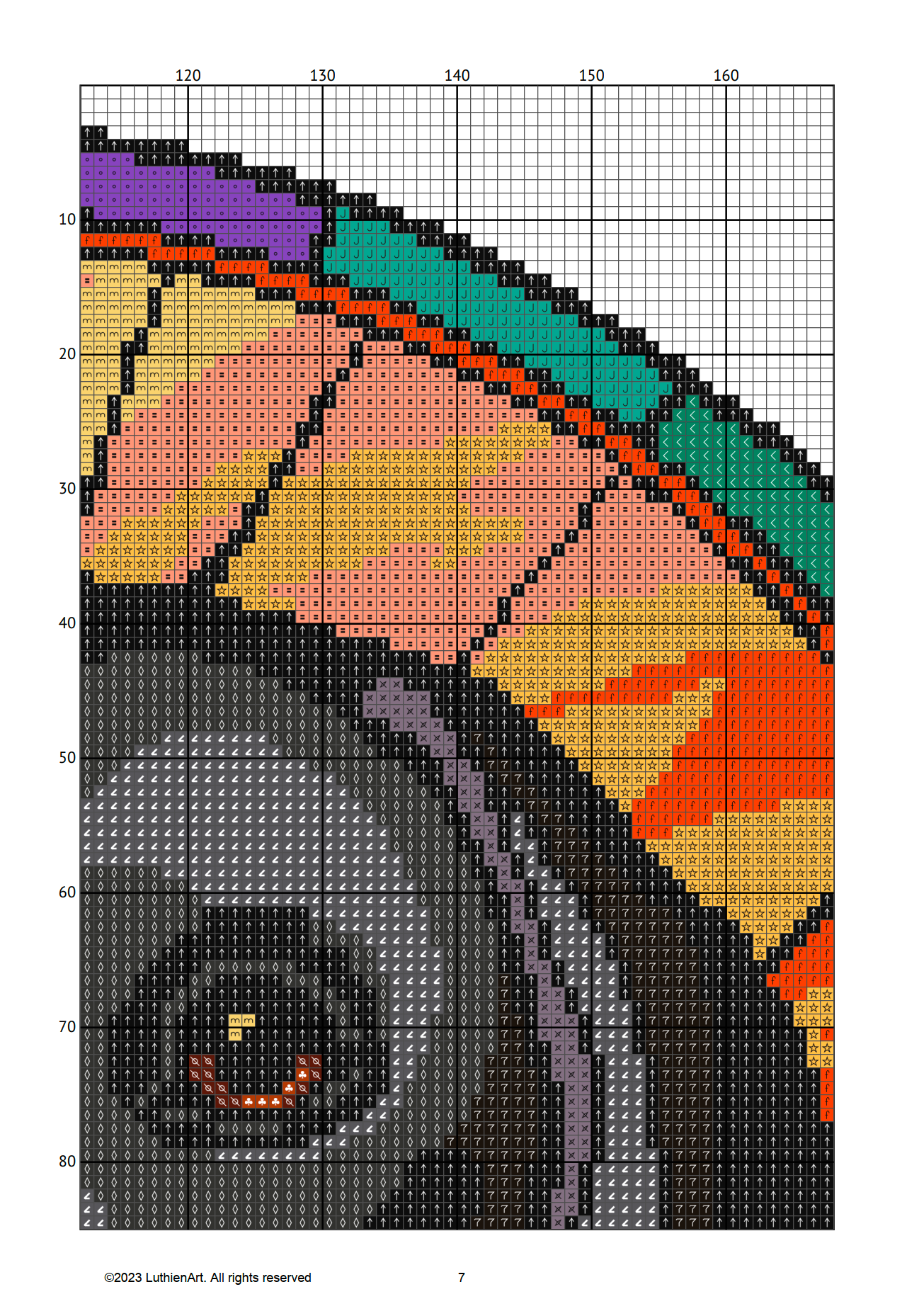 Stained Glass Black Labrador Retriever Cross Stitch Pattern