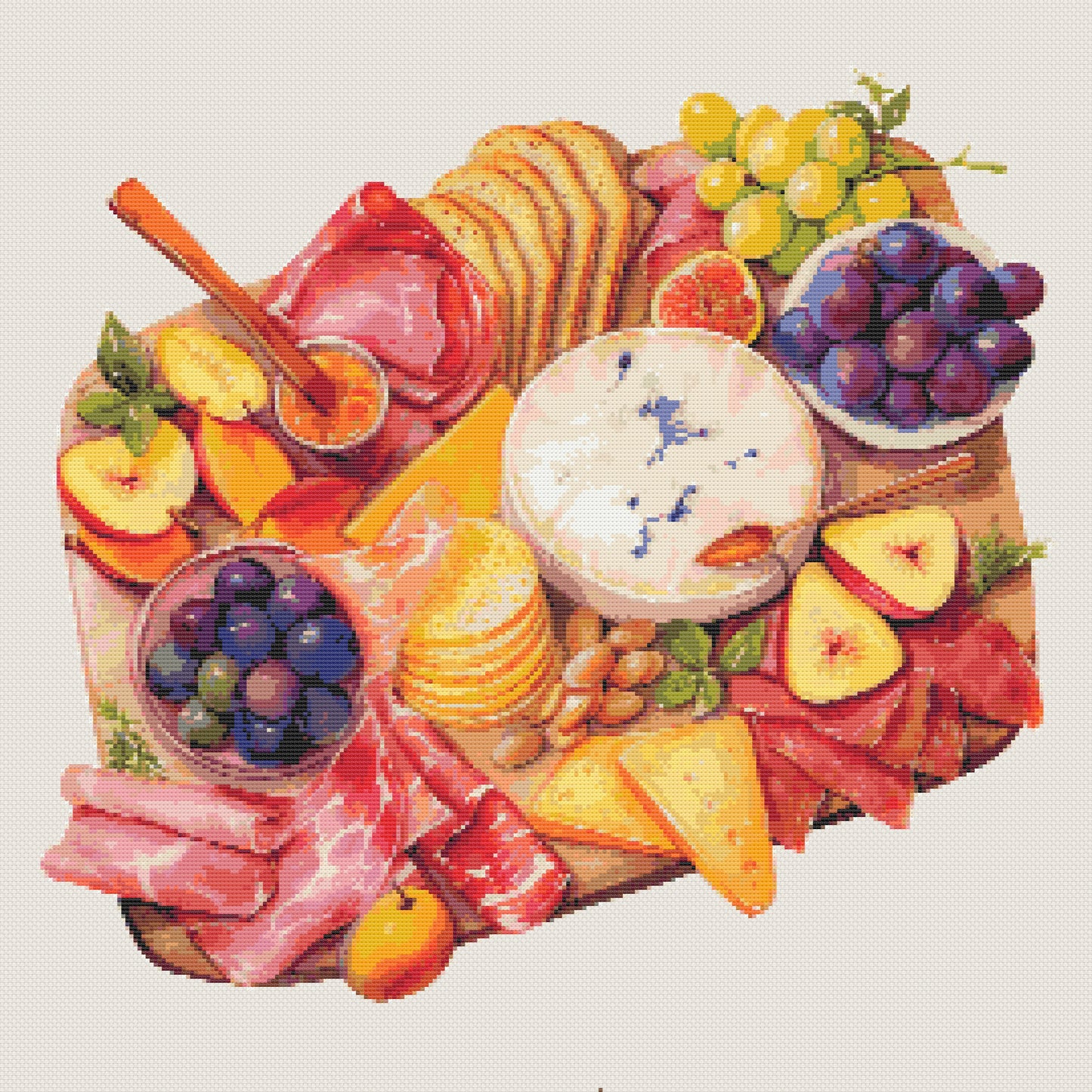 Friday Charcuterie Board Cross Stitch Pattern