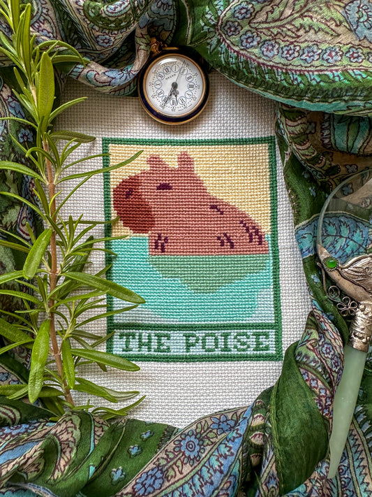 Mini Capybara Tarot Cross Stitch Pattern