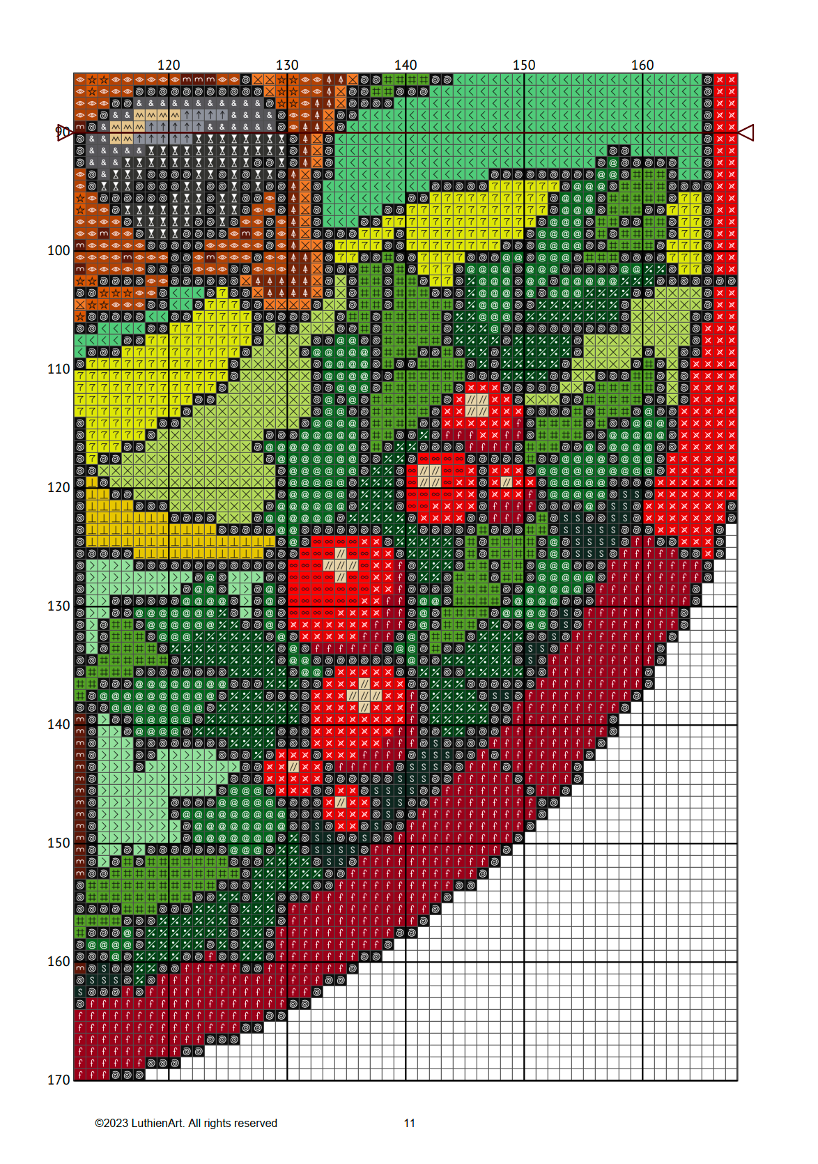 Stained Glass Christmas Dachshund Cross Stitch Pattern