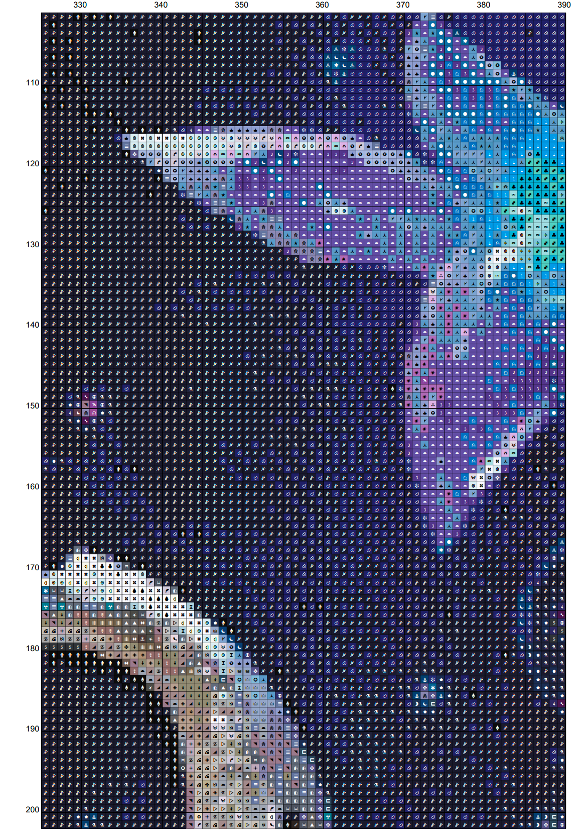 Sword of Celestial Prism Cross Stitch Chart