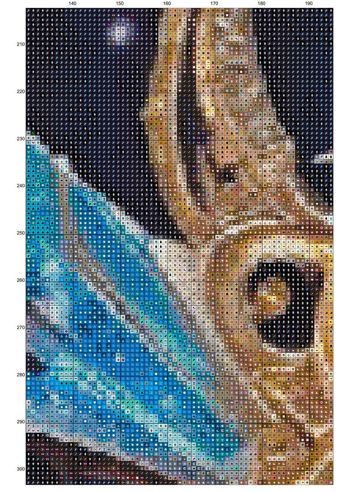 Sword of Celestial Prism Cross Stitch Chart