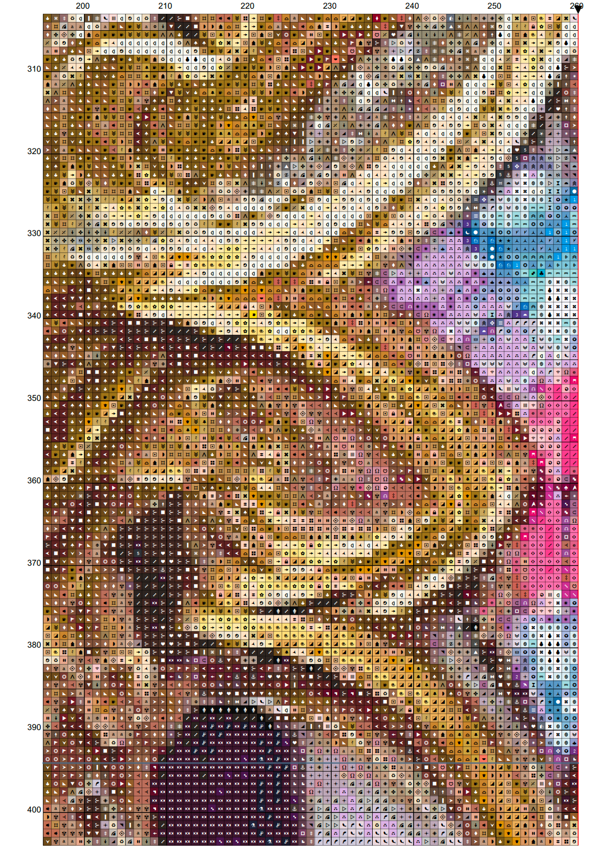 Sword of Celestial Prism Cross Stitch Chart