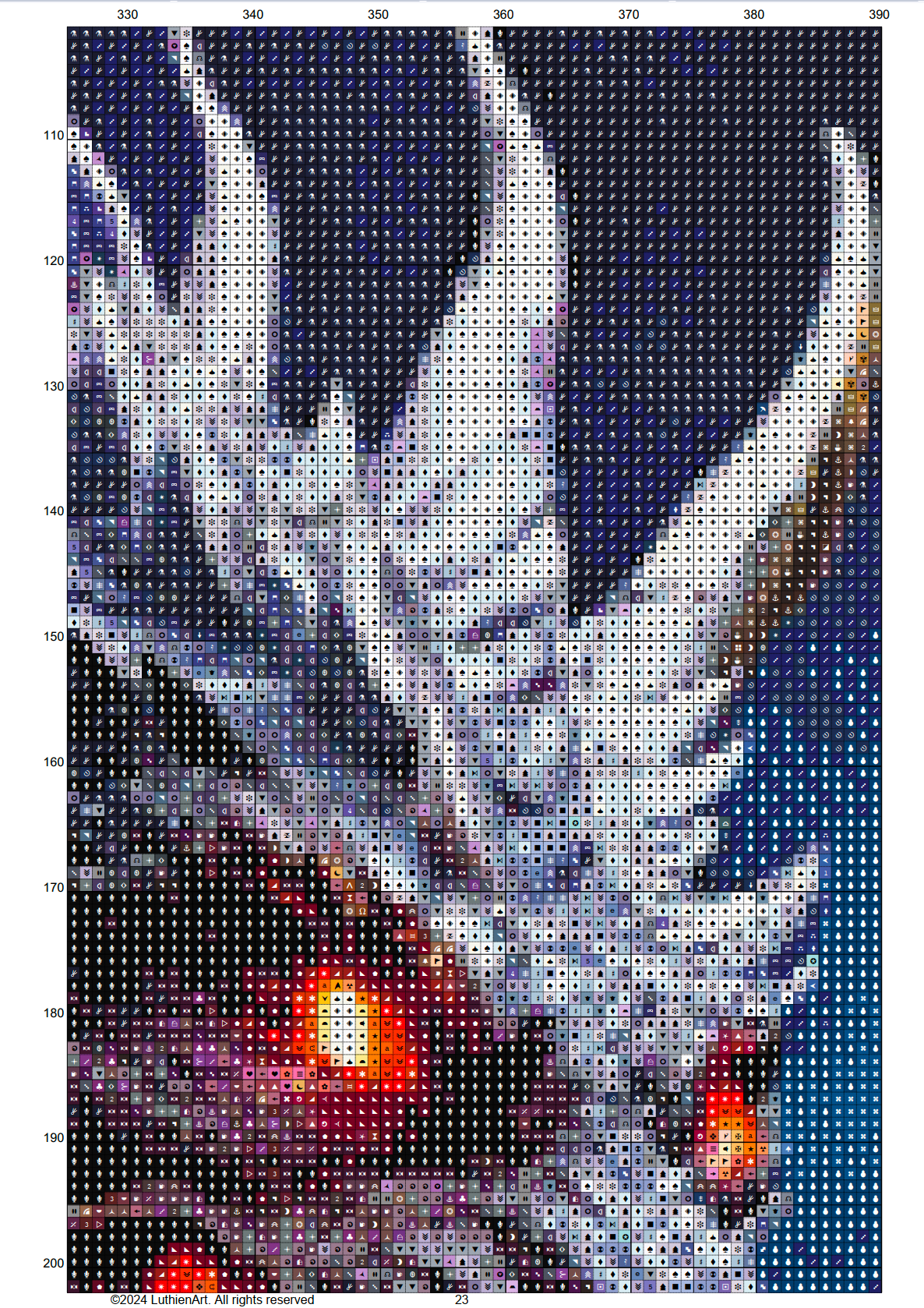 Dragon's Treasure Cross Stitch Chart