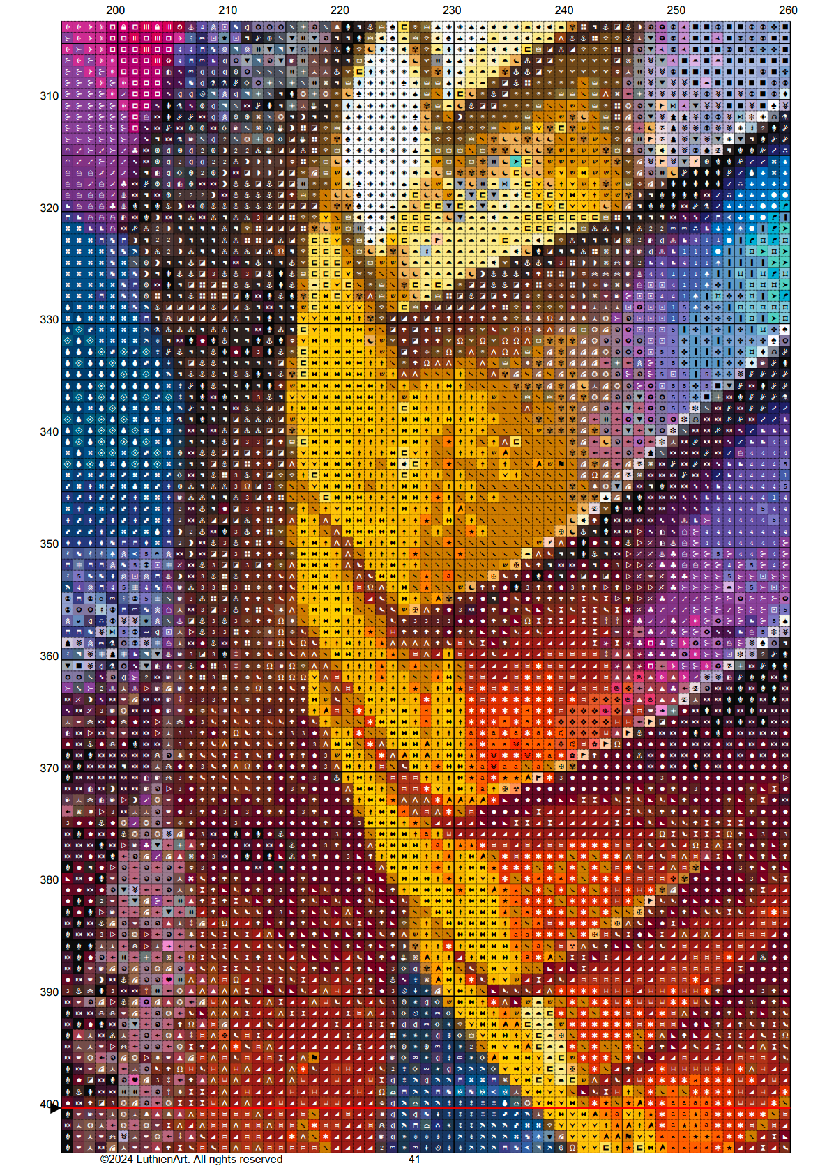 Dragon's Treasure Cross Stitch Chart