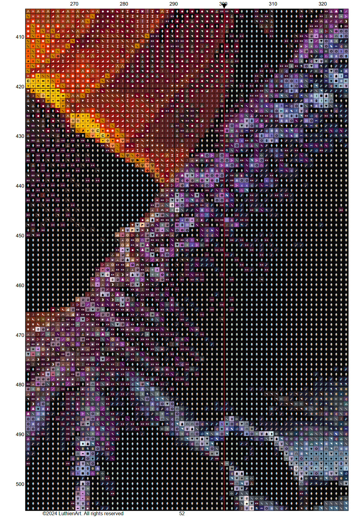 Dragon's Treasure Cross Stitch Chart