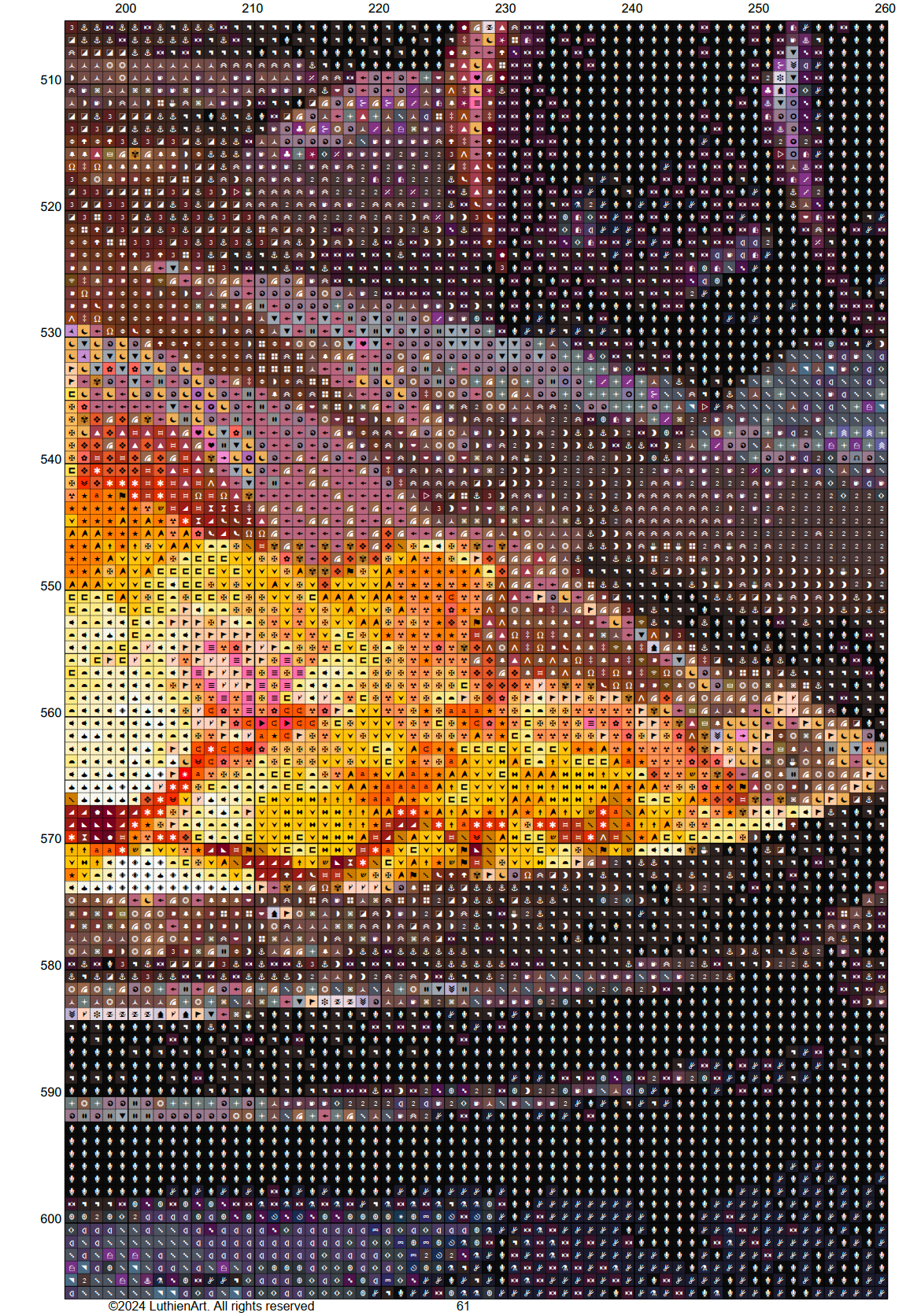 Dragon's Treasure Cross Stitch Chart