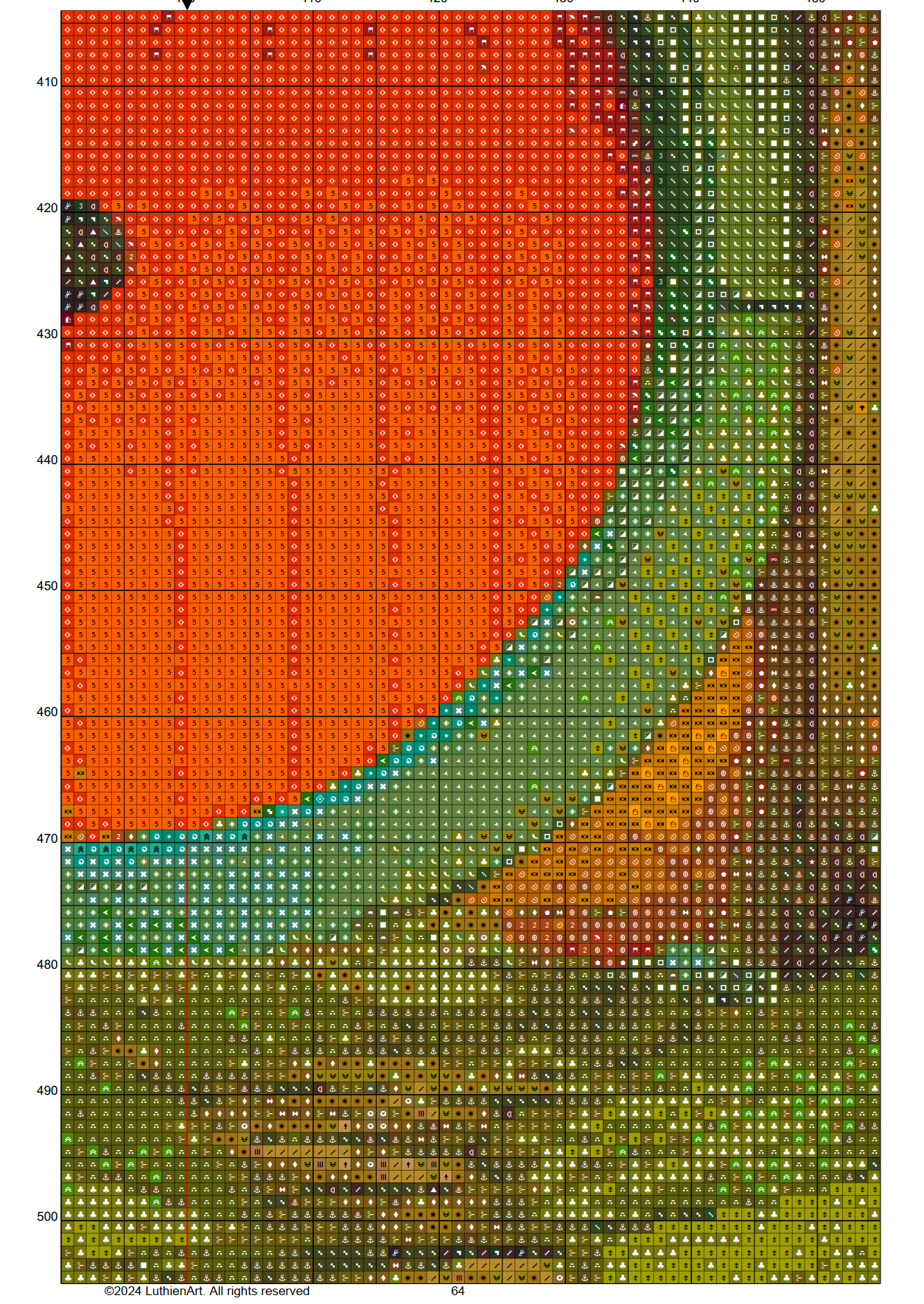 Hobbit Hole Underhill Hideaway Cross Stitch Chart