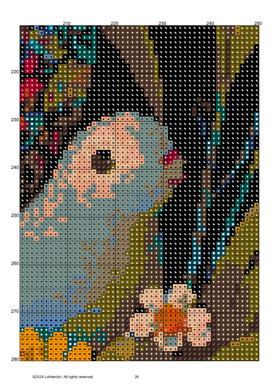 Easter Folklore Rabbit Cross Stitch Chart