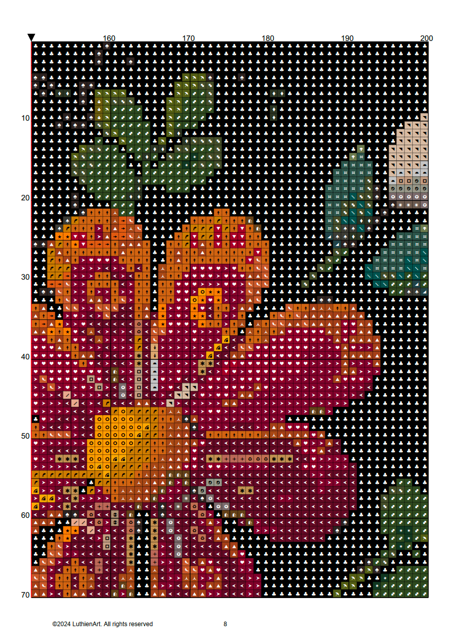 Easter Folklore Chicken Cross Stitch Chart