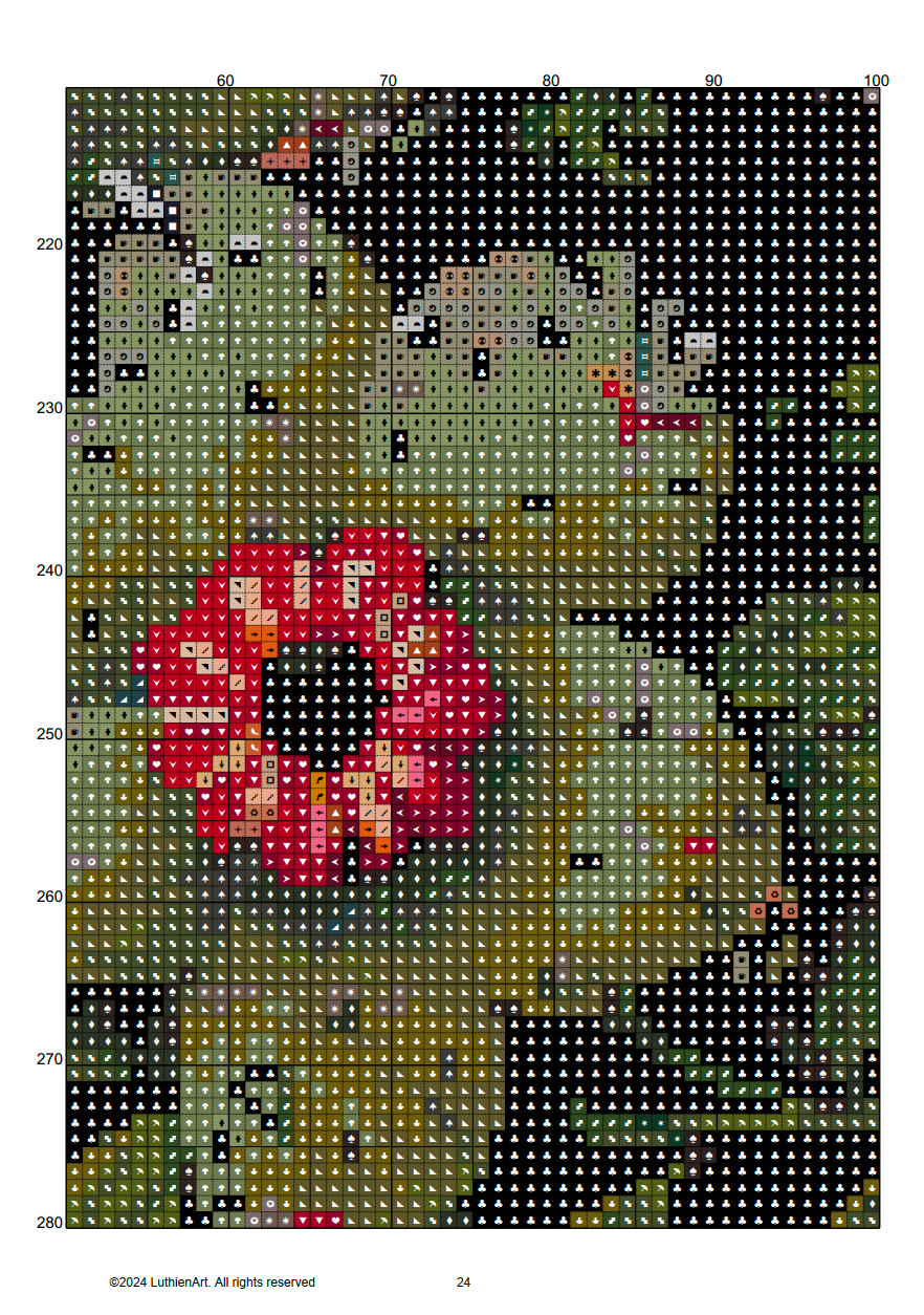 Easter Folklore Chicken Cross Stitch Chart