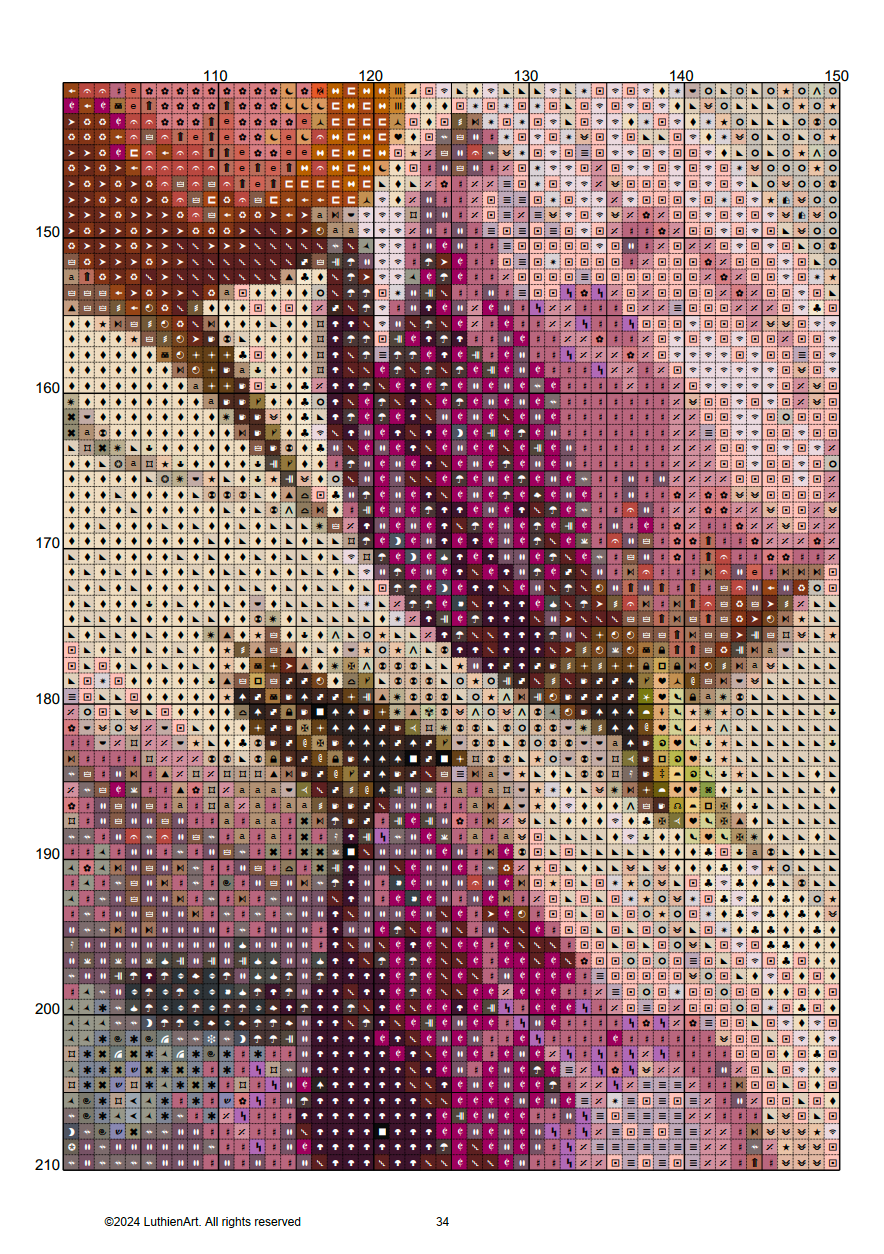 Watercolor Tulips Cross Stitch Chart