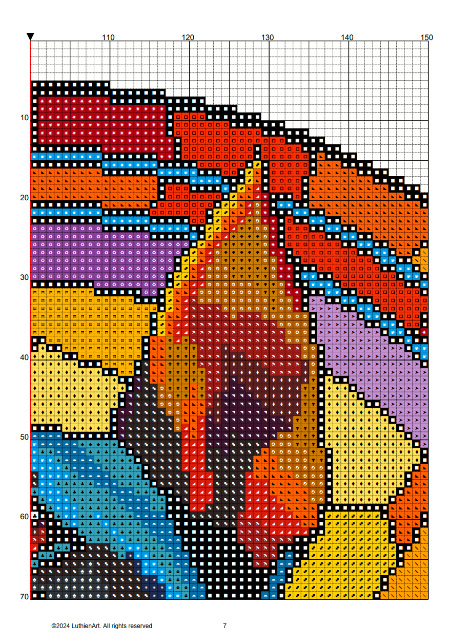 Stained Glass Dobermann Cross Stitch Pattern