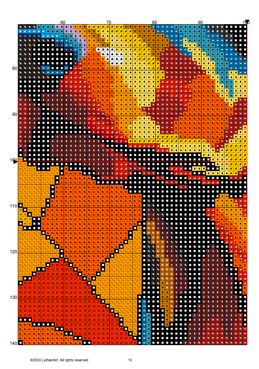 Stained Glass Dobermann Cross Stitch Pattern