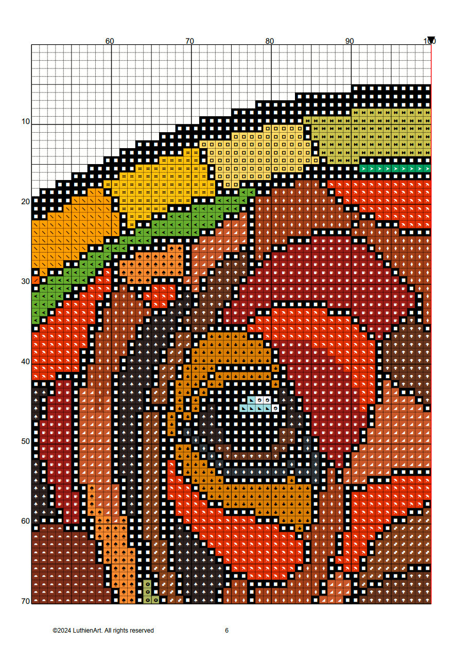 Stained Glass Dachshund Cross Stitch Pattern