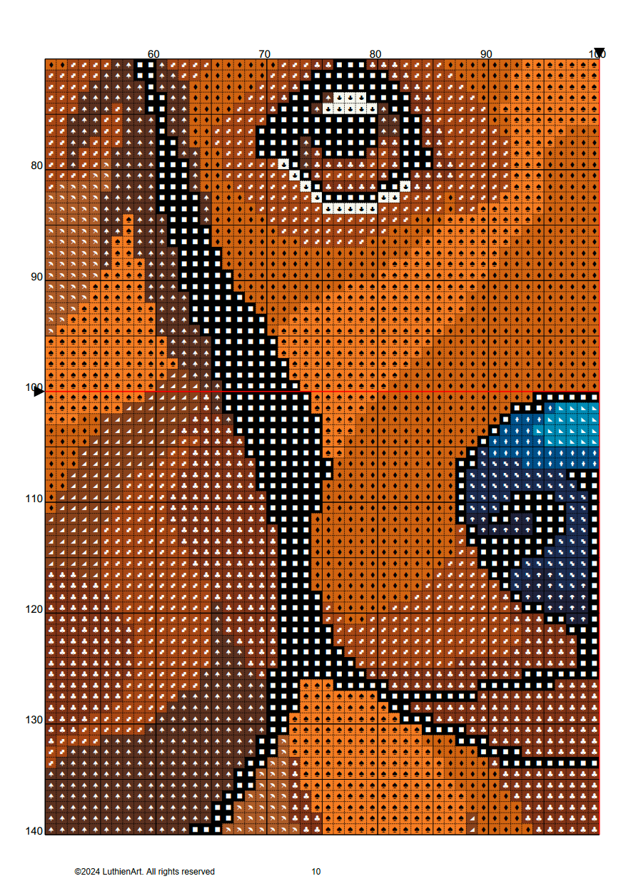 Stained Glass Poodle Cross Stitch Pattern