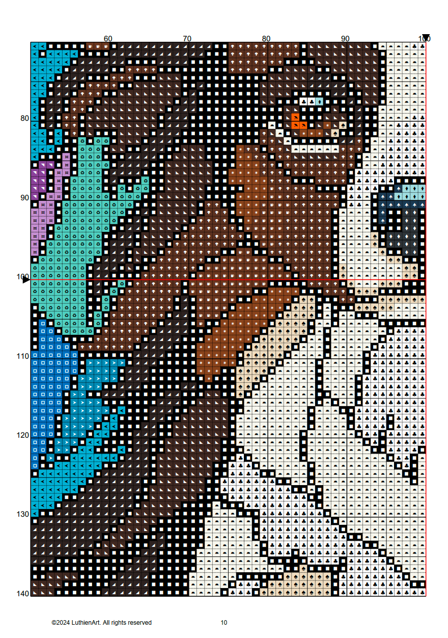 Stained Glass Papillon Cross Stitch Pattern