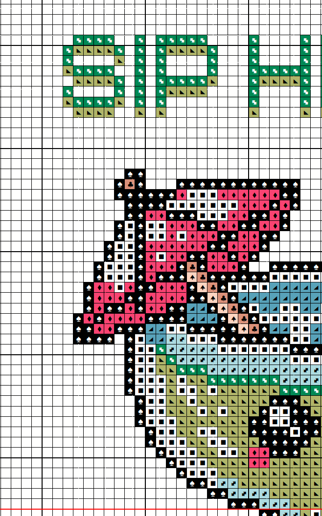 Cute Kawaii Margarita Cross Stitch Pattern