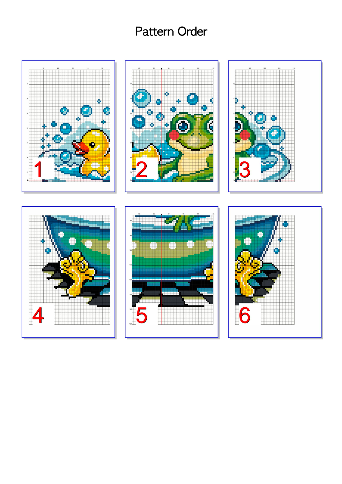 Bath Time Cross Stitch Pattern