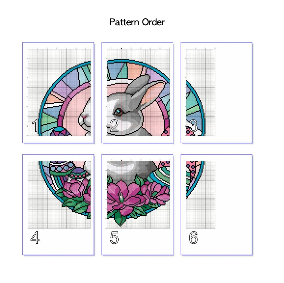 Spring Time Easter Bunny Cross Stitch Pattern