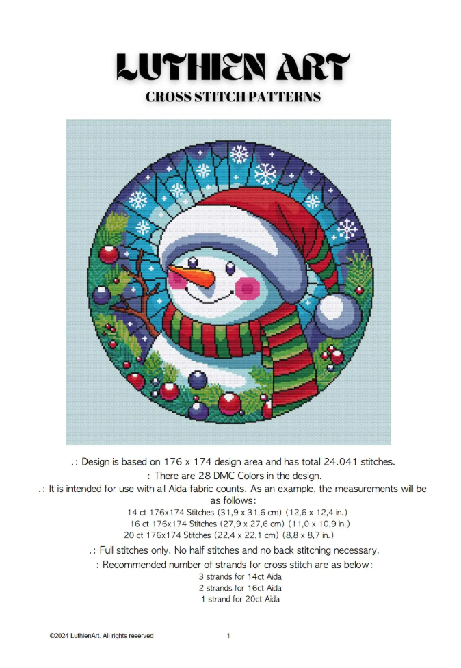 Winter Buddy Christmas Cross Stitch Pattern