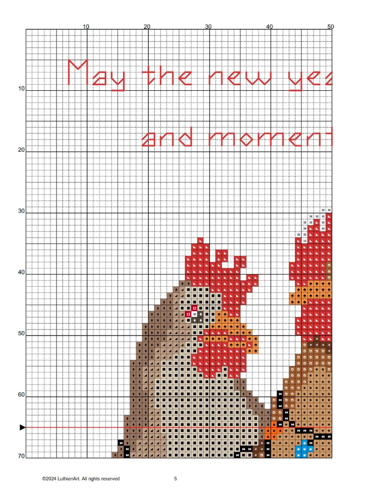 Merry Chickmas Christmas Cross Stitch Pattern