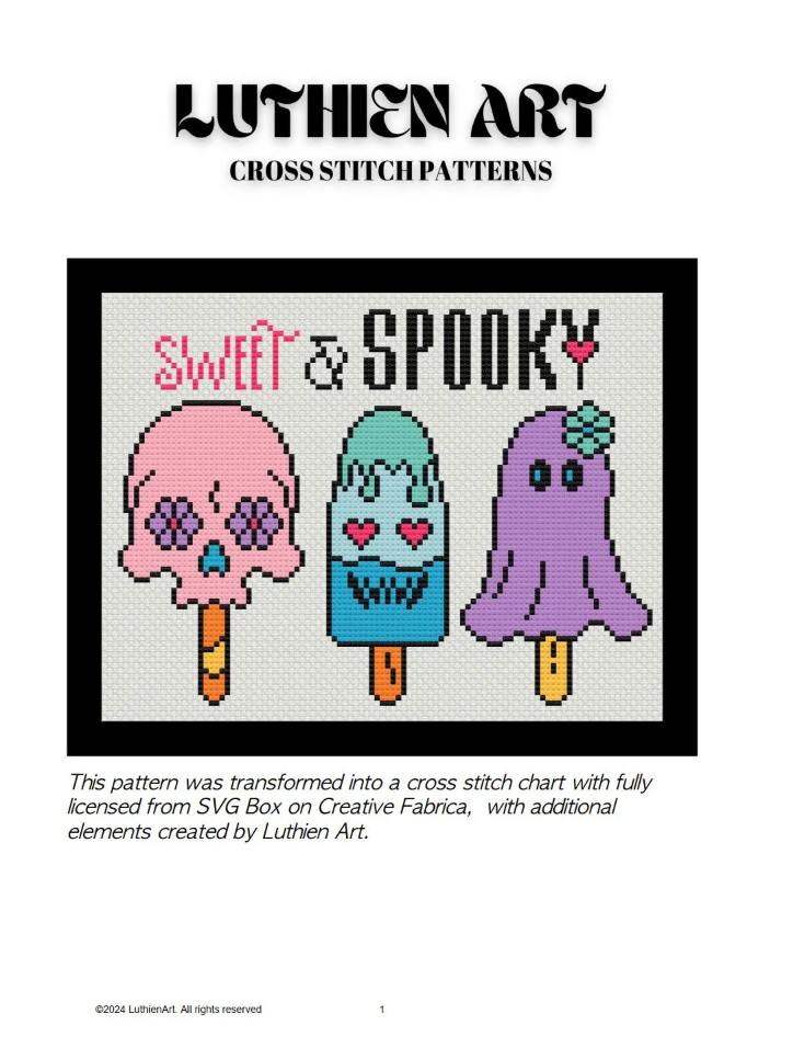 Sweet and Spooky Halloween Cross Stitch Pattern