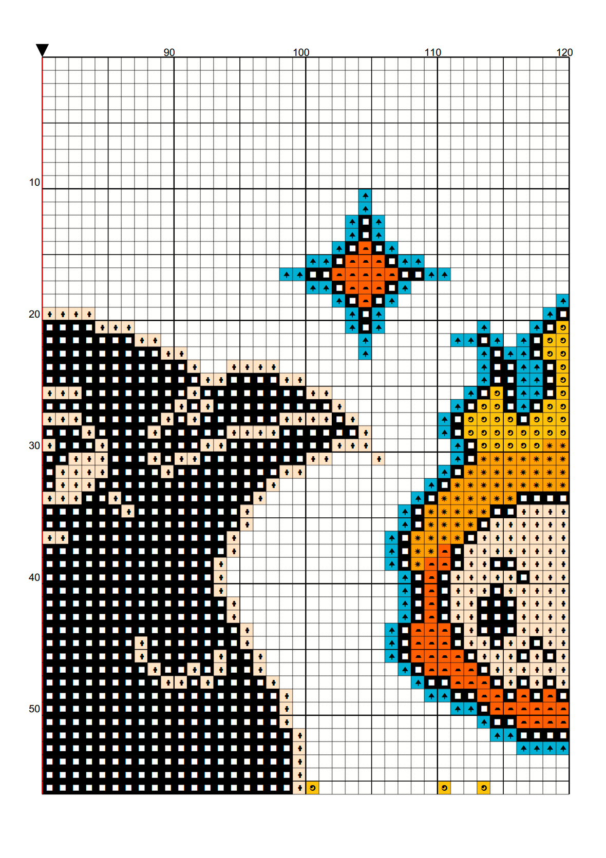 Night Mode Halloween Cross Stitch Pattern