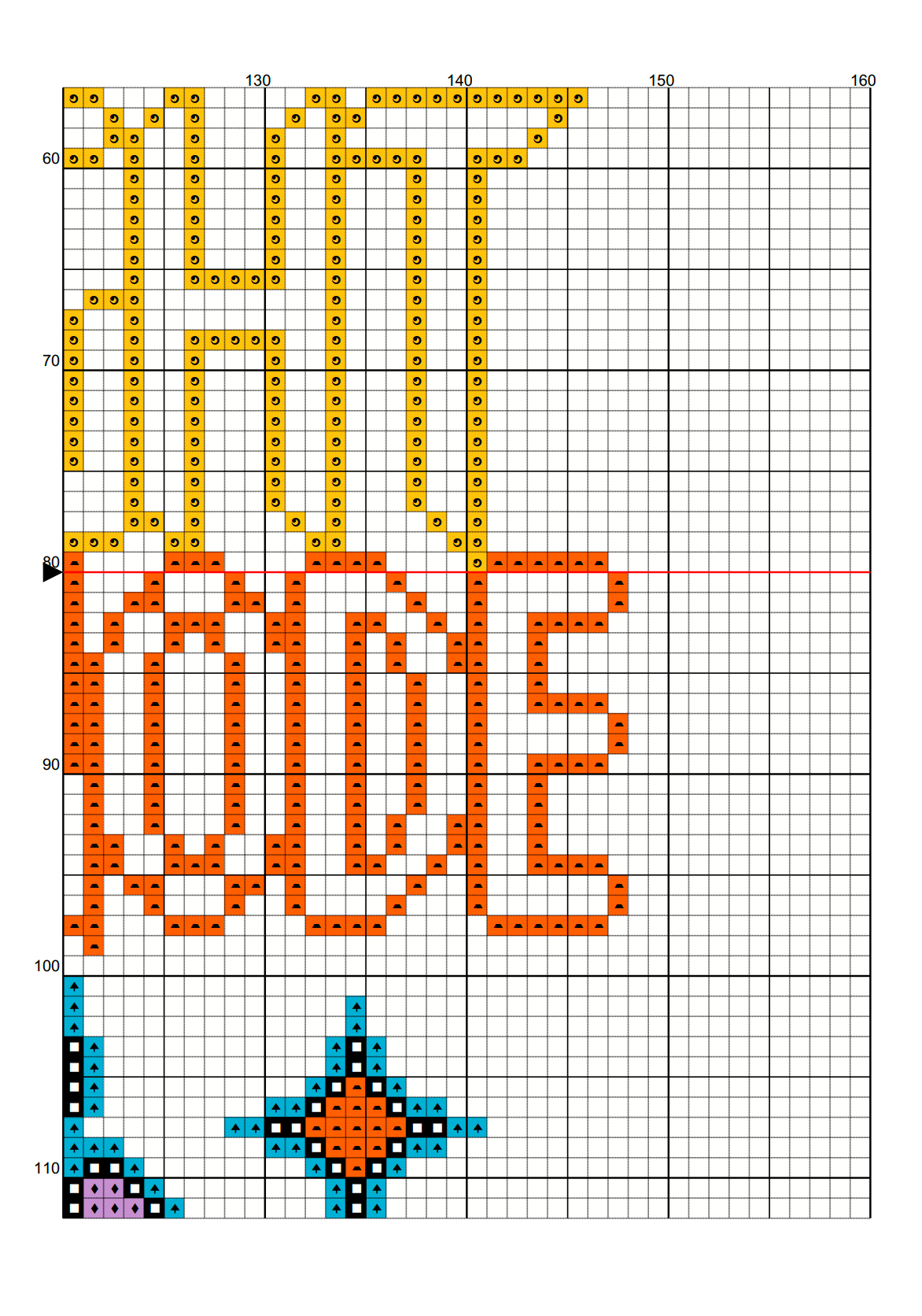 Night Mode Halloween Cross Stitch Pattern