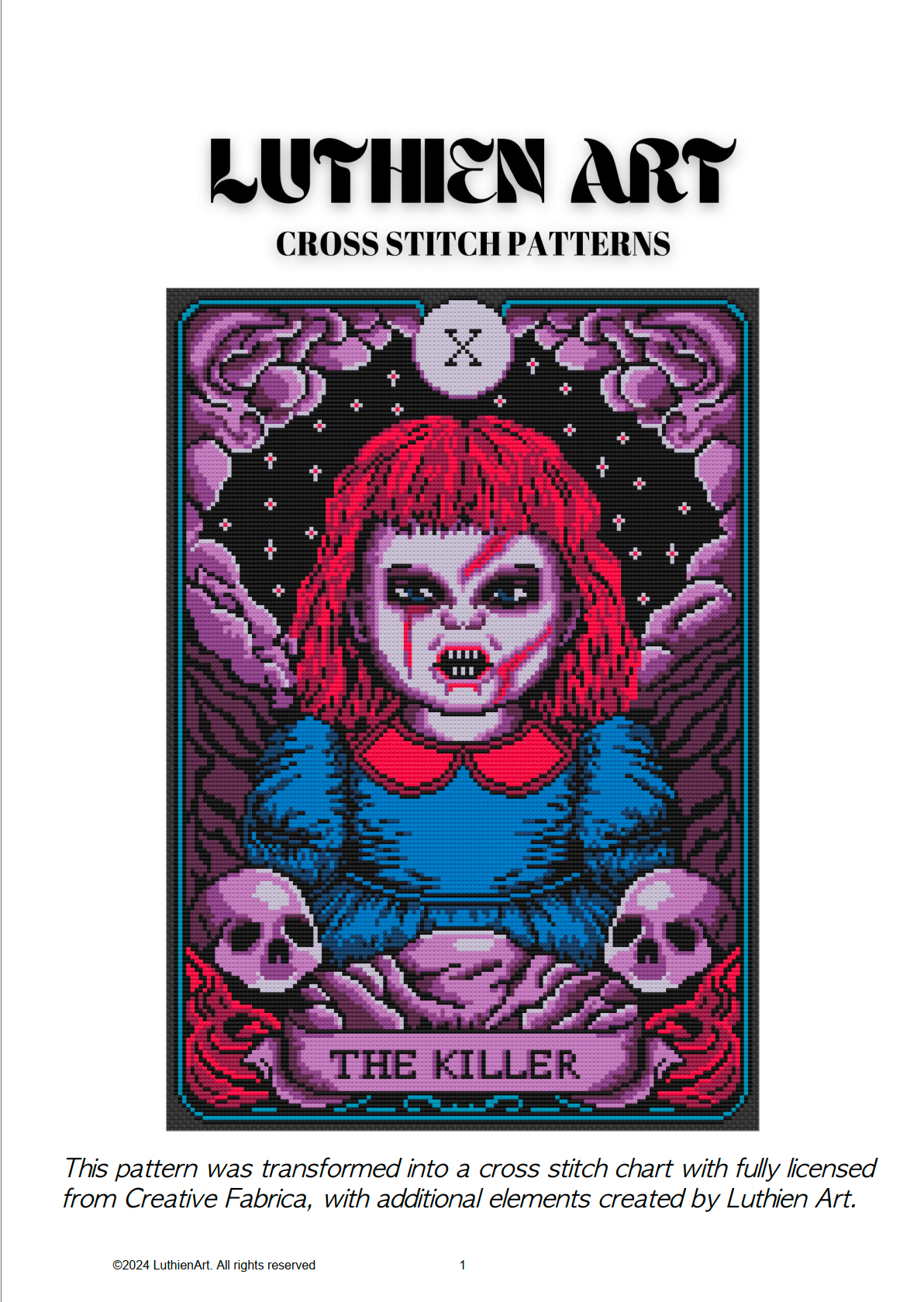 The Killer Halloween Cross Stitch Pattern