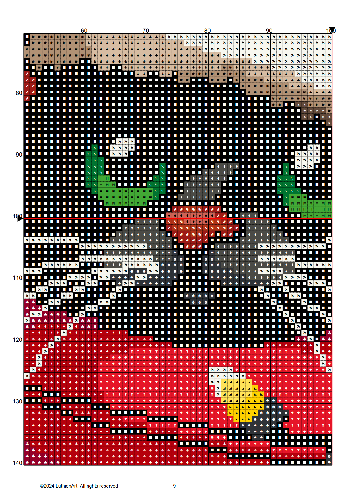 Santa's Mischief Christmas Cross Stitch Pattern