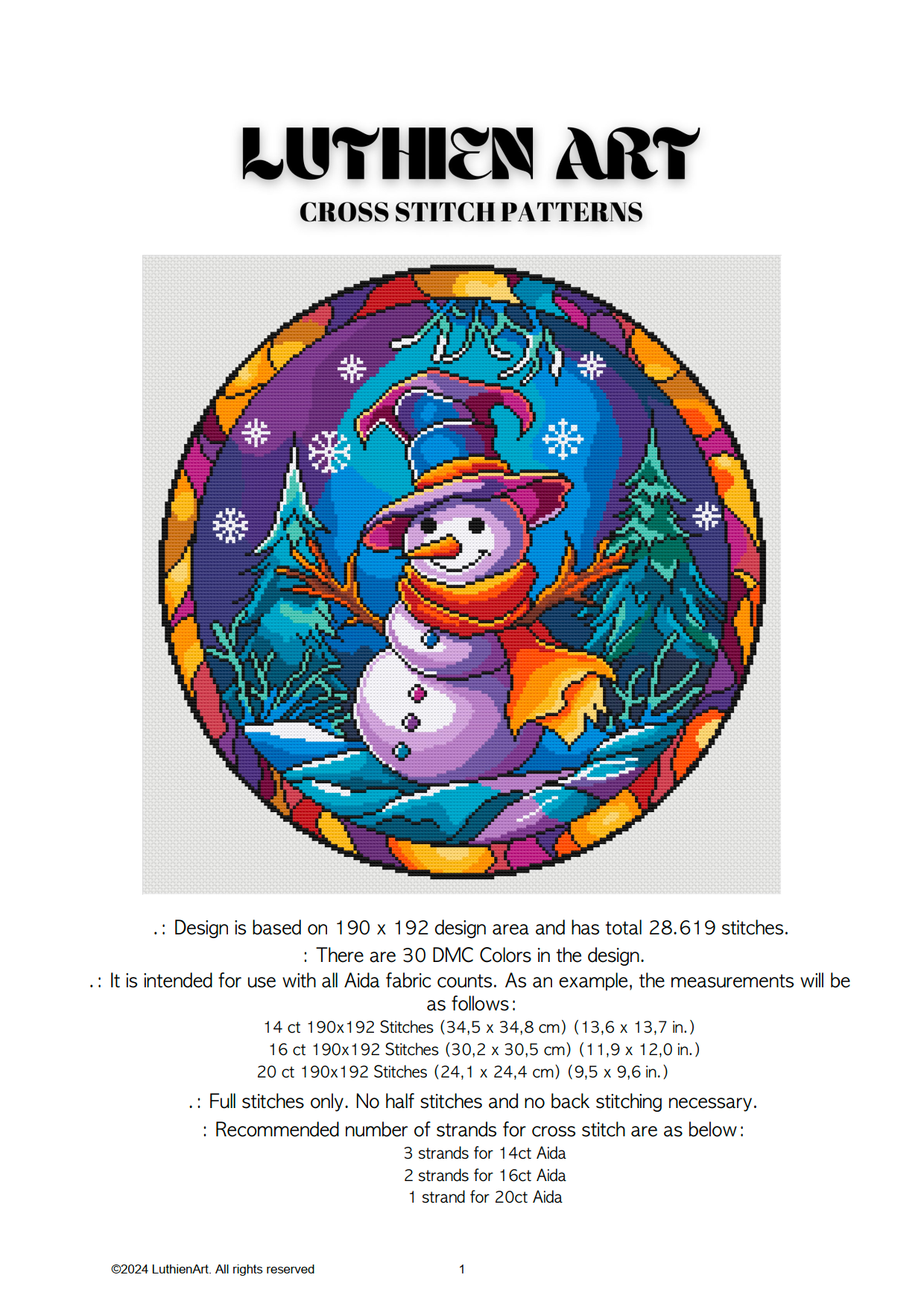 Frosted Wonderland Christmas Cross Stitch Pattern