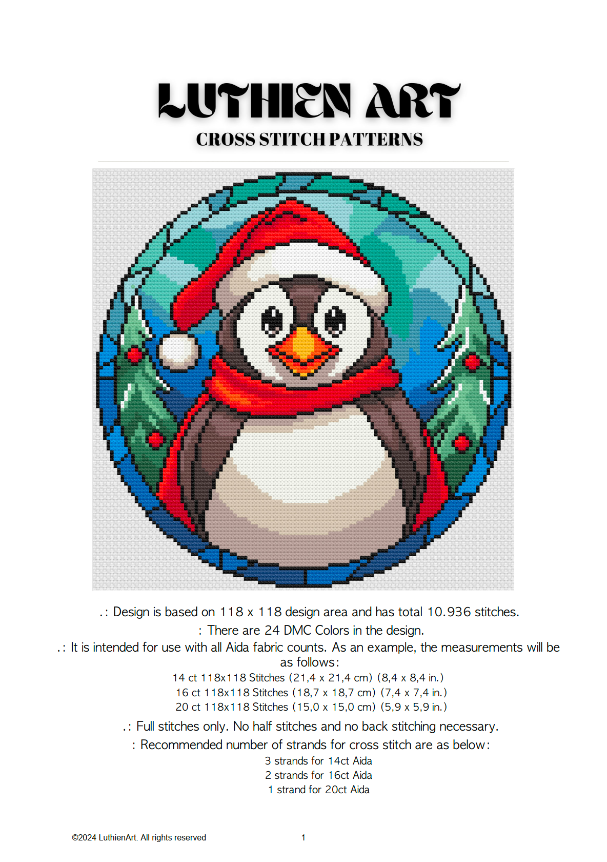 Christmas Waddle Cross Stitch Pattern