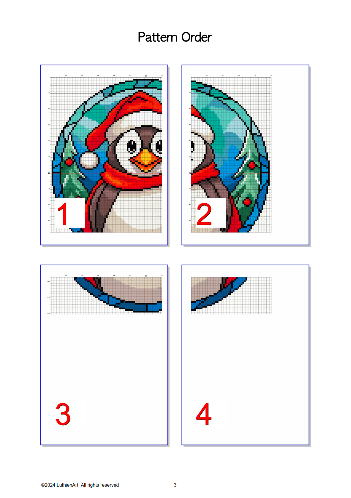 Christmas Waddle Cross Stitch Pattern