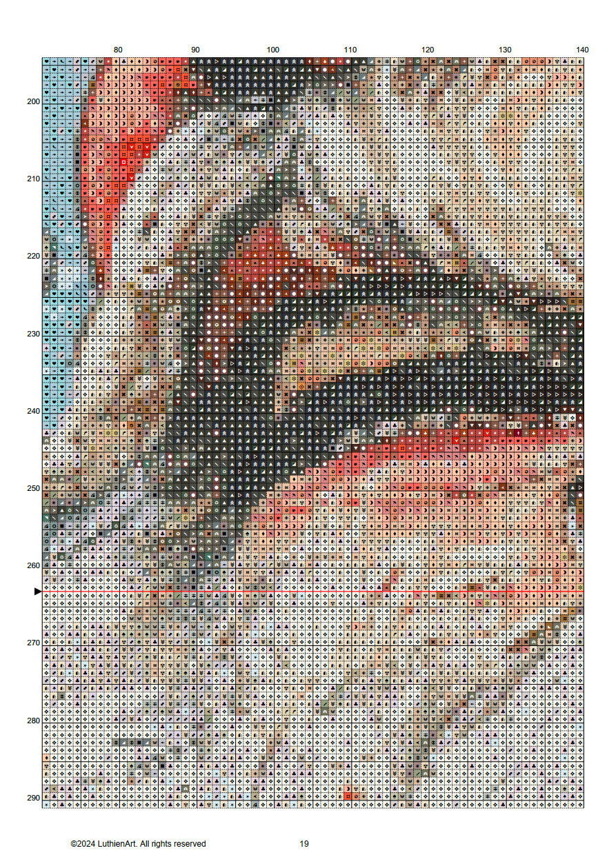 Vintage Santa Claus Portrait Cross Stitch Chart