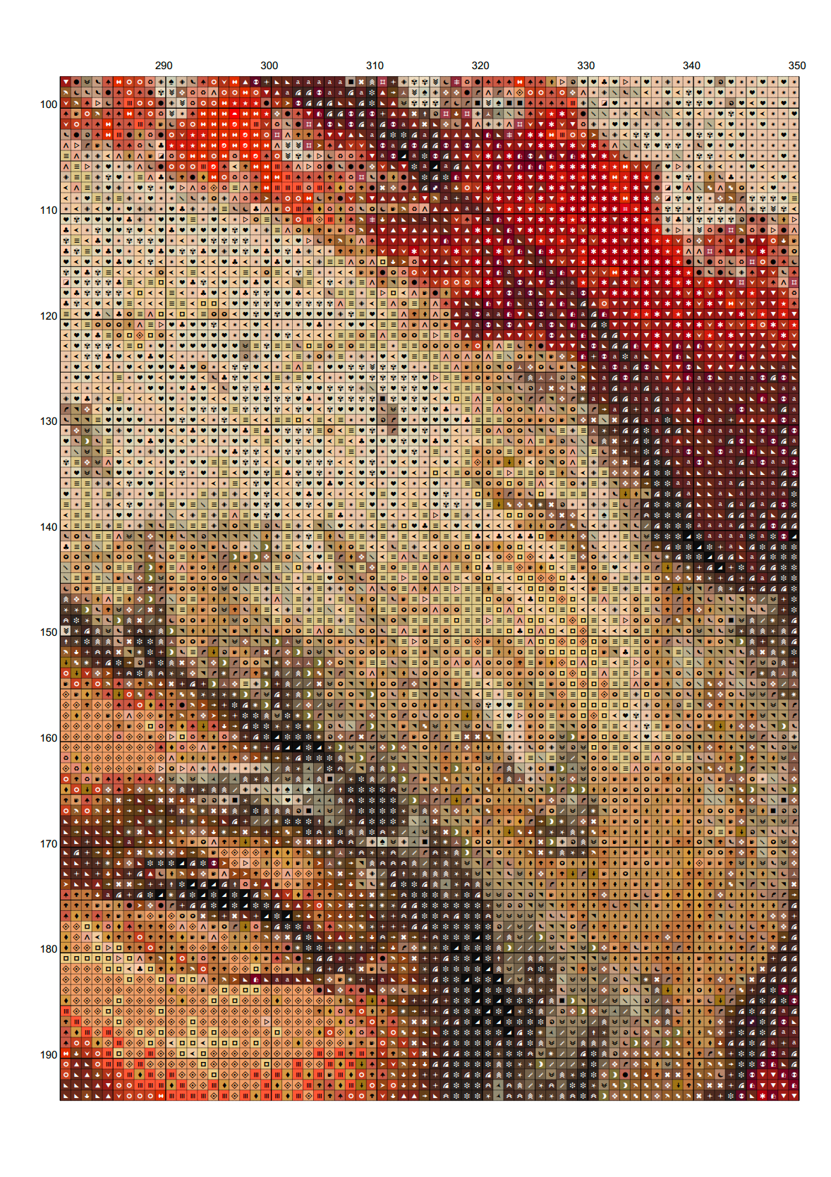 Vintage Santa Smile Cross Stitch Chart