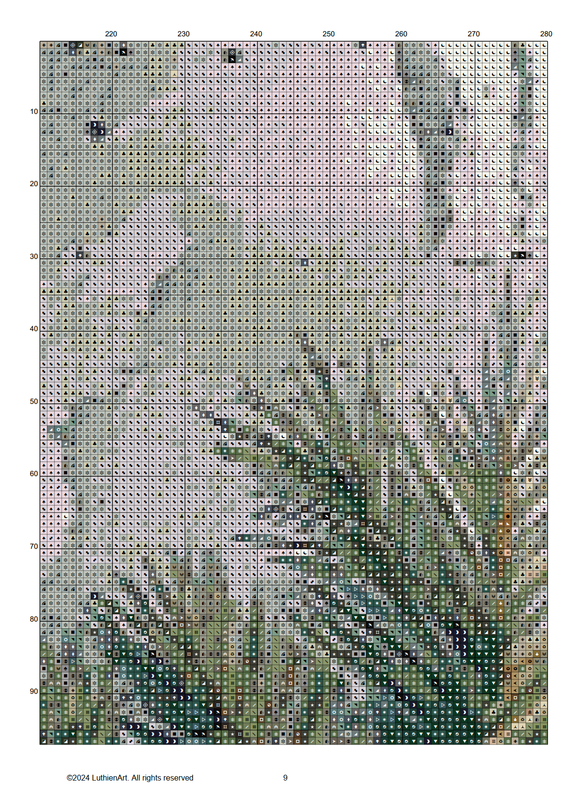 Winter Comfort Shelf Cross Stitch Chart