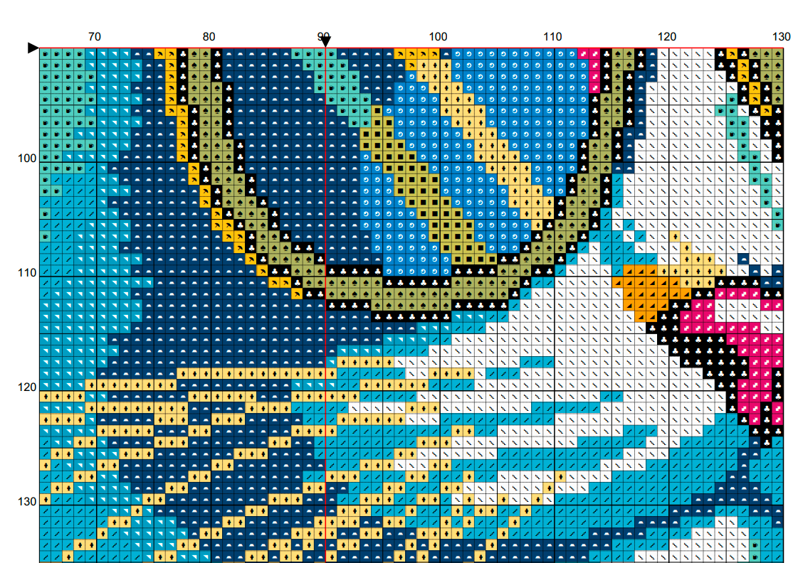 Retro Cool Cats - Funky Groove Neon Cat Cross Stitch Pattern