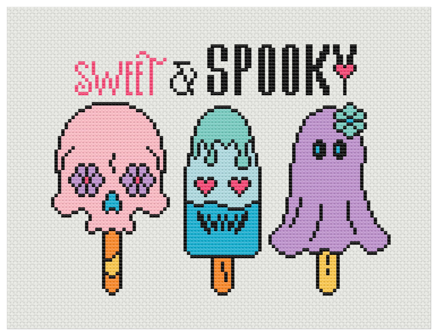 Sweet and Spooky Halloween Cross Stitch Pattern