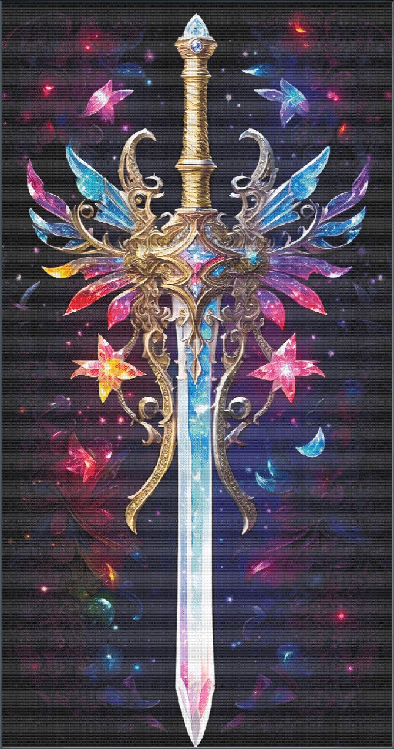 Sword of Celestial Prism Cross Stitch Chart