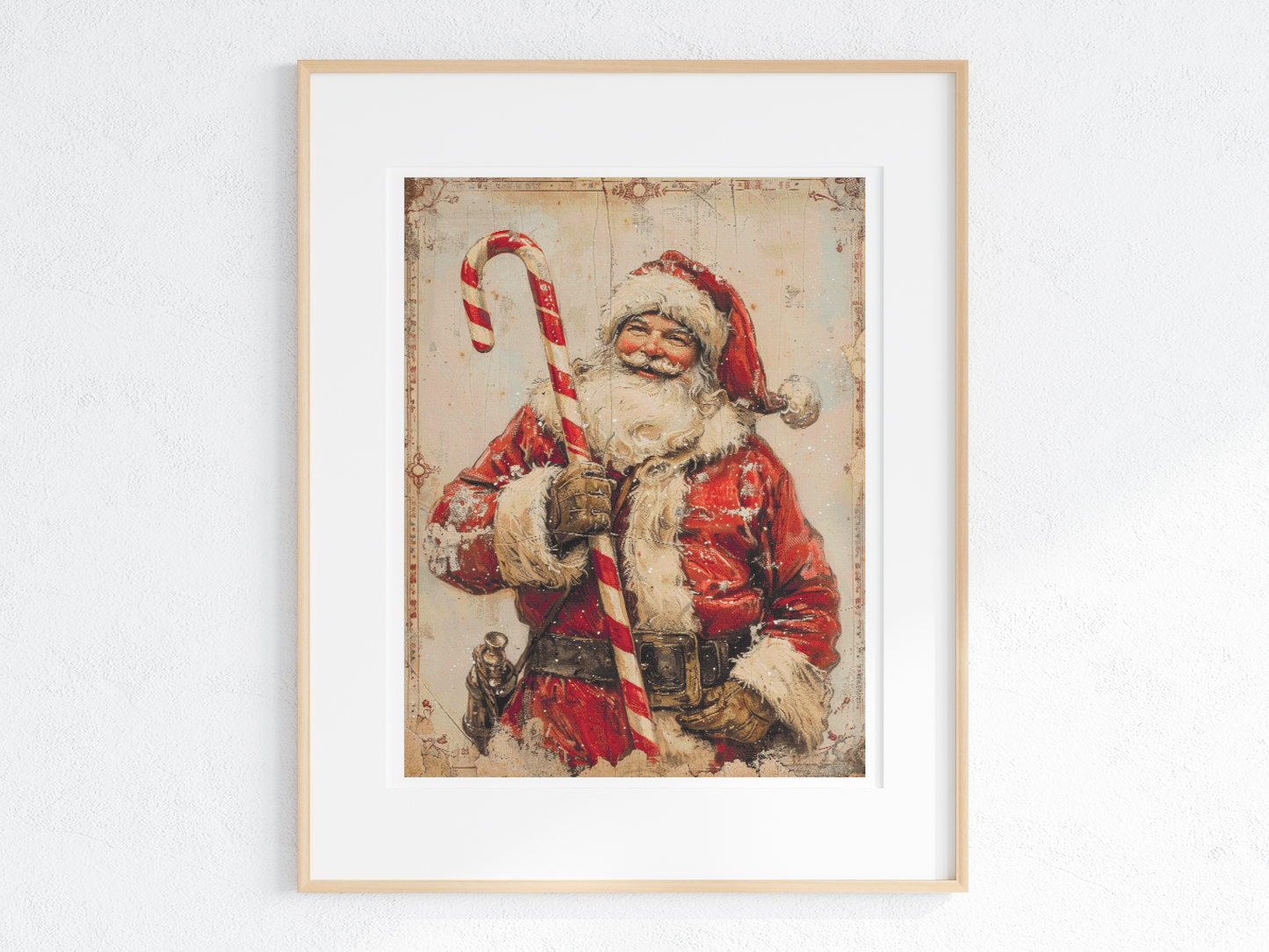 Vintage Santa Smile Cross Stitch Chart