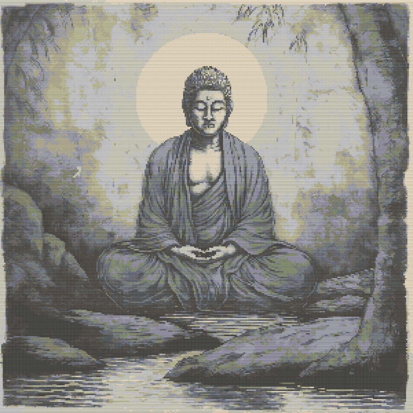 Zen Meditation Cross Stitch Chart