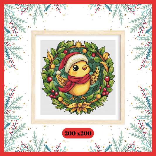 Birdy Bird Christmas Cross Stitch Pattern