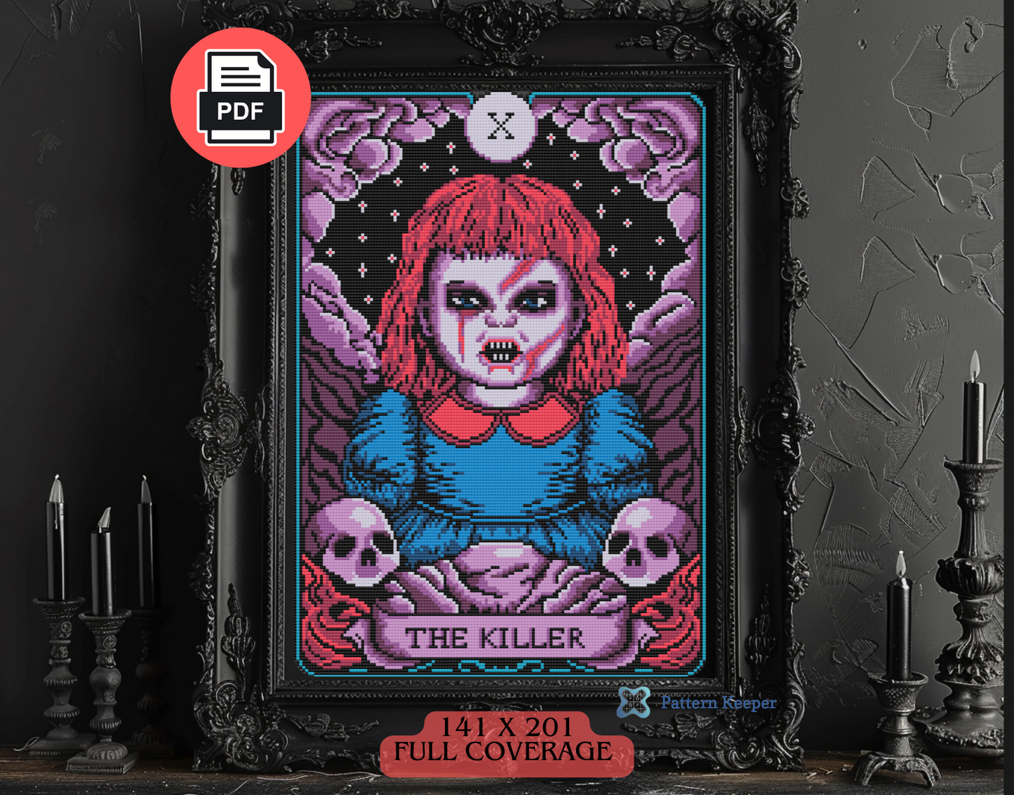 The Killer Halloween Cross Stitch Pattern