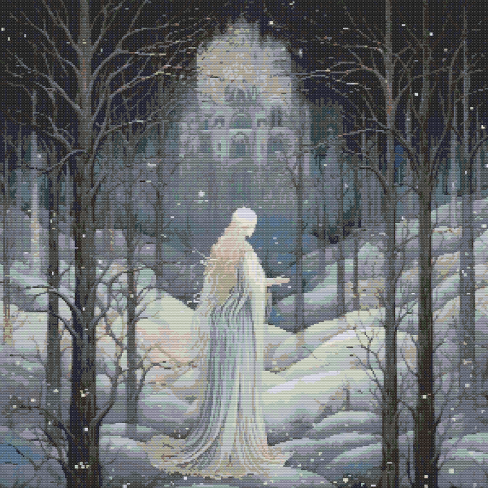 Holly Forest Elven Forest Cross Stitch Chart